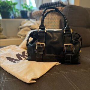 Michael Kors Hamilton Black Leather Shoulder Bag Dust Bag Included